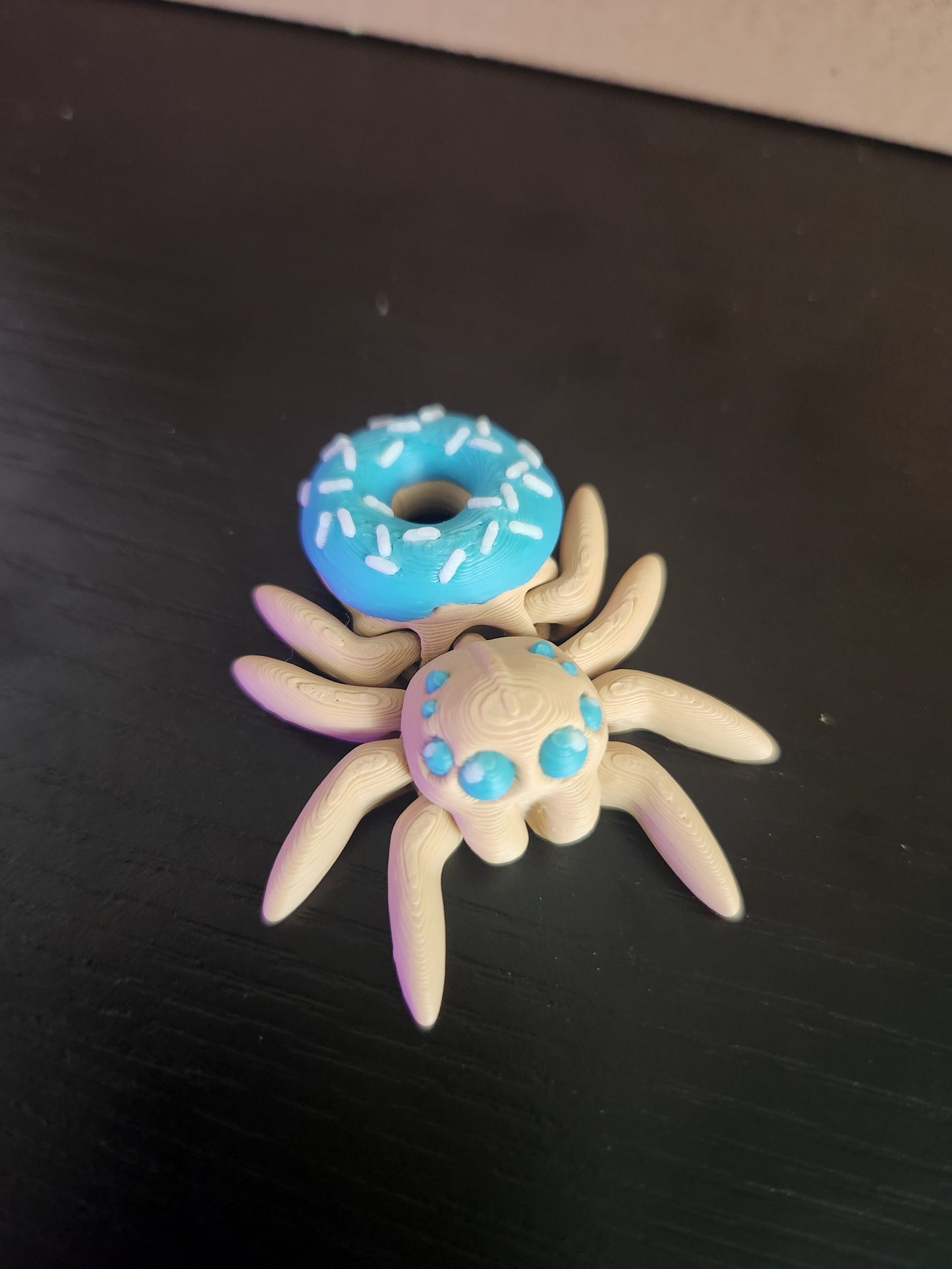 3D Printed Donut Spider Desk Pet