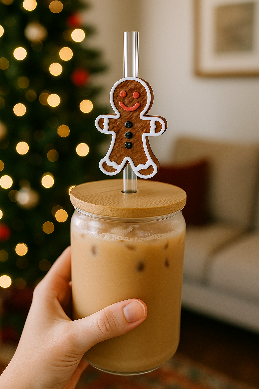 3D Printed Gingerbread Man Straw Topper