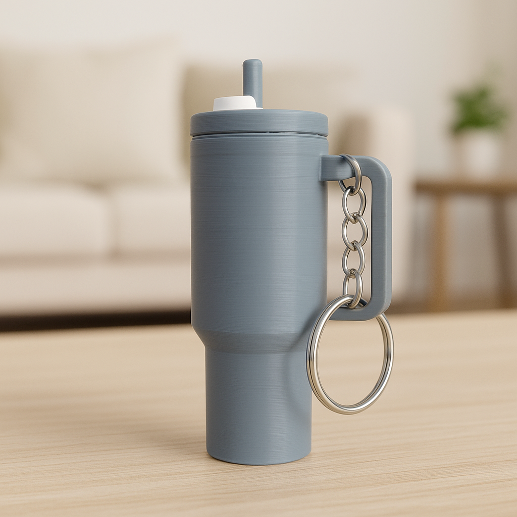 3D Printed Mini Tumbler Keychain – Chapstick, Pill, or Money Holder | Cute Functional Gift