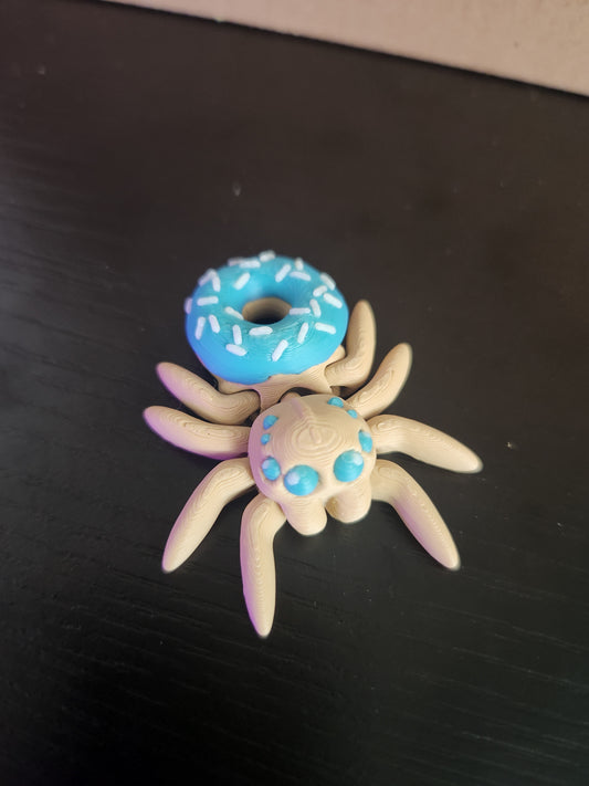 3D Printed Donut Spider Desk Pet