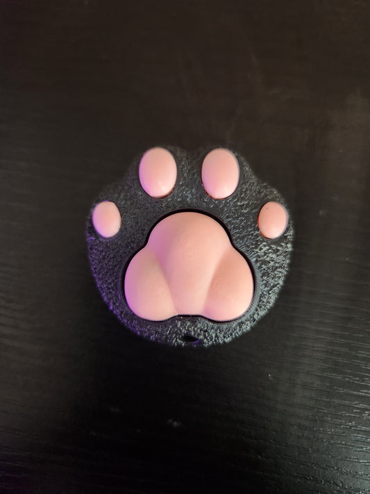 3D Printed Paw Print Fidget Clicker Keychain – Cute Cat Paw Stress Toy