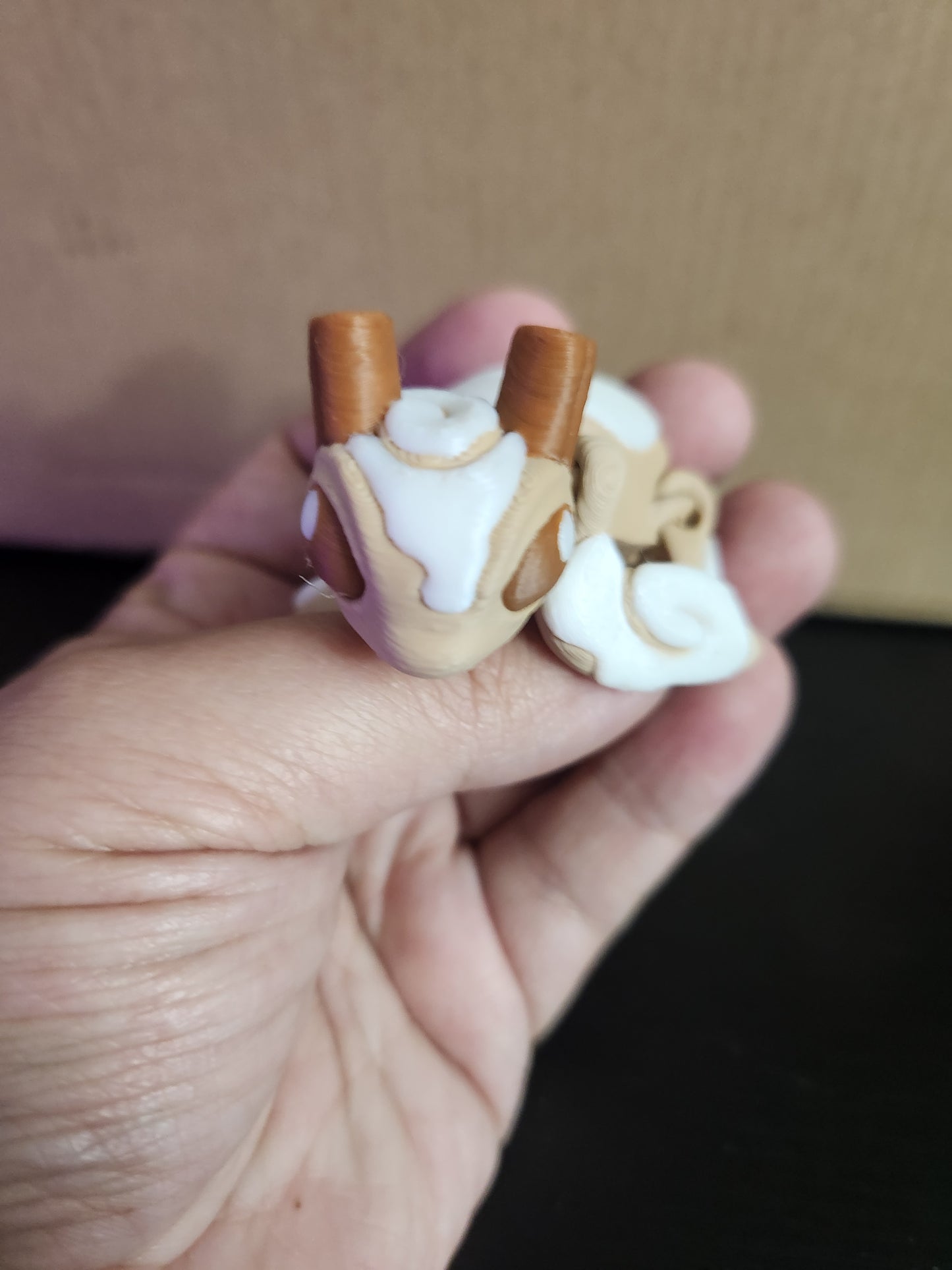 3D-Printed Cinnamon Roll Turtle Fidget Toy